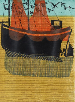 Robert Tavener .70 (1920-2004), limited edition print "Sussex Boats and Nets no.1" 16 of 50, signed in pencil 50cm x 36cm  