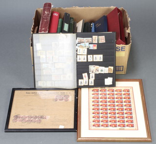 A Stanley Gibbons Worldex stamp album of world stamps, album of mint GB stamps and other albums