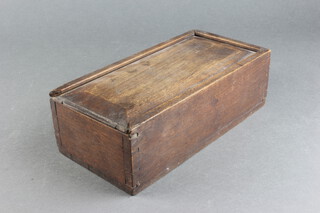 A rectangular mahogany box 