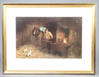 David Shepherd print signed in pencil "Jimmy's Forge" no.137/850 49cm x 73cm
