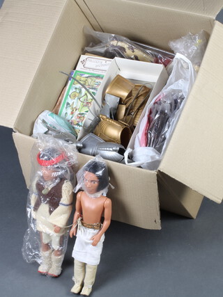 A large quantity of The Marx, Heroes of The West figures including clothing 