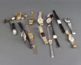 A Jaguar Fragrance quartz wristwatch with leather strap and other wristwatches 