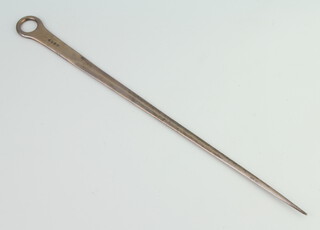 A George III silver meat skewer, London 1806, 115 grams, 36cm 