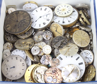 A collection of pocket watch and wristwatch movements 