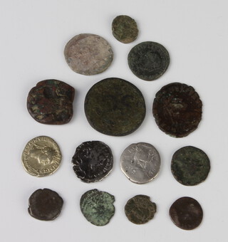 A quantity of Roman silver and bronze coins 