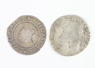 A James I Irish sixpence and an Elizabeth I sixpence