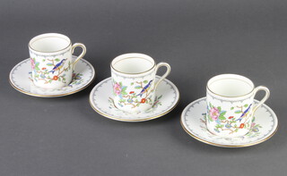An Aynsley Pembroke pattern part coffee service comprising 13 coffee cans and 14 saucers 