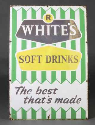 A 1960's R Whites soft drinks enamelled advertising sign 77cm x 51cm 
