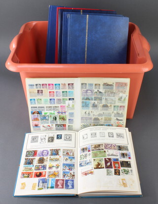 A quantity of American first day covers, an album of GB first day covers, 5 stock books of world stamps and Transworld album stamps