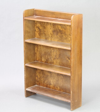 A beech 4 tier bookcase 90cm h x 61cm w x 16cm d 