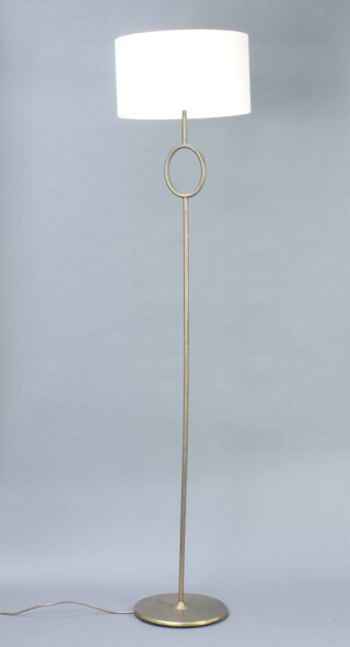 A mid Century gilt metal standard lamp 162cm x 30cm diam. 