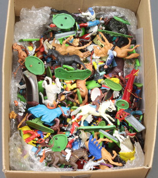 Various Britains figures, cowboys and Indians etc 