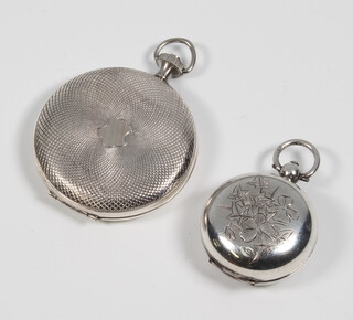 A Victorian silver sovereign case Birmingham 1876 together with a silver locket 