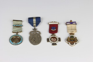 A silver and enamel Royal Masonic Benevolent Institution jewel 1929 and 3 others 