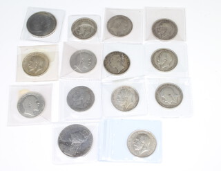 A collection of pre-1947 crowns and half crowns, 220 grams