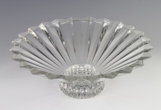 A Rosenthal glass bowl with hobnail base 30cm 