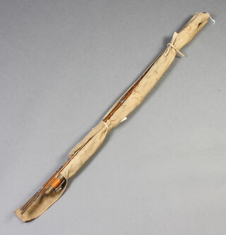A Victorian 12' drop ring fly fishing rod together with an Apollo vintage steel fly rod  