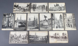 A collection of Continental black and white postcards 