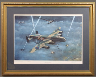 Geoff Bell, limited edition coloured print no. 773/1000 "A V Lancaster HK535" signed in the margin 39cm x 53cm  