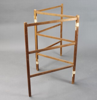 A 19th/20th Century pine 3 fold clothes horse 89cm h x 60cm when closed x 182cm when open 