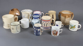A Wedgwood commemorative 1978 mug and a quantity of 19th Century and other china 