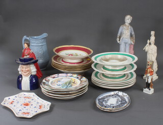Two Victorian part dessert services and minor decorative china 