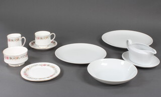 A Paragon Belinda pattern part tea and coffee service, a quantity of white tableware etc 