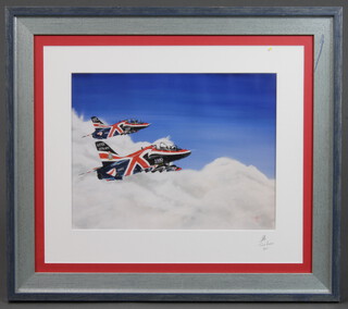 Tony Byrne, a print signed pencil and dated 2011, aeronautical studies 26cm x 33cm 