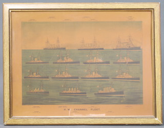 Print, maritime studies "HMS Genot Fleet" 39cm x 59cm 
