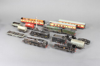 A Hornby Dublo railway locomotive and tender, 3 ditto tank engines and minor rolling stock 
