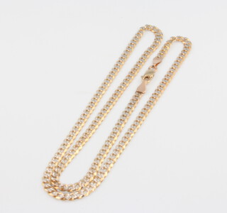 A 9ct yellow gold curb link necklace, 5.9 grams, 40 cm