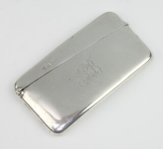 A silver card case Birmingham 1937, 60 grams