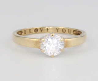 A 9ct yellow gold paste set ring size P, 1.7 grams