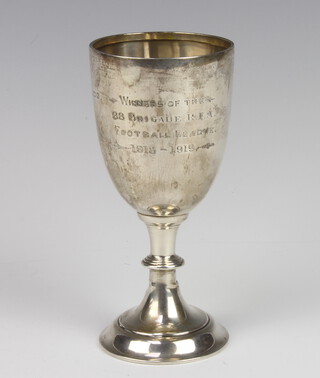 A silver presentation cup Birmingham 1918, 106 grams, 13cm 