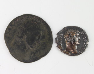 An Augustus bronze coin, a Hadrian Denarius ditto 