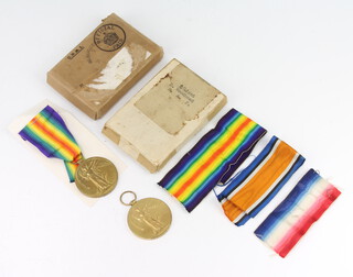 Two World War One Victory medals to 2/Lieut.R.Woodhead.R.A.F and 117140 PNR.H.Lonsdale.R.E. 