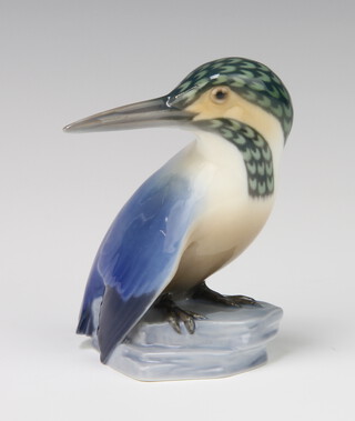 A B & G figure of a kingfisher 1619 12cm 