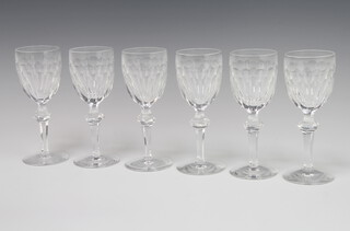 Six Waterford Crystal Curraghmore sherry glasses 15cm 