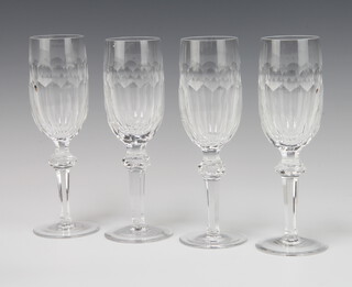 Four Waterford Crystal Curraghmore champagne flutes  