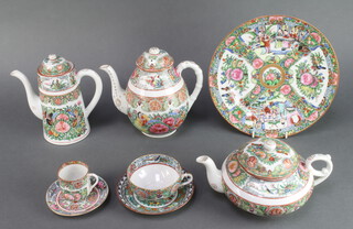 A large collection of 20th Century Cantonese dinner ware, bases marked "made in China" and/or "decorated in Hong Kong"