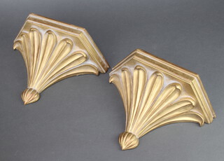 A pair of resin Regency style wall brackets 19cm x 29cm x 11cm 