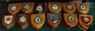 36 various wooden RAF squadron plaques
