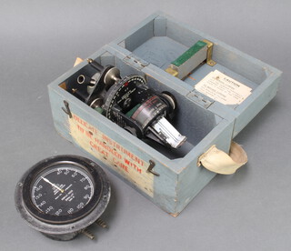 A military issue Astro compass mark II, box marked and dated 1946 together with an air speed indicator marked IVA no.20240 