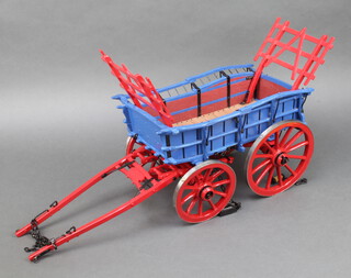 A wooden model of a Devon wagon 20cm h x 60cm l x 21cm w