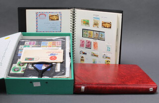 A Boy Scout collection in two albums together with a box file of stamps