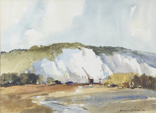 ** Edward Wesson (1910-1983), watercolour "Downland Chalk Pit" 25cm x 24cm PLEASE NOTE - Works by this artist may be subject to Artists Resale Rights 