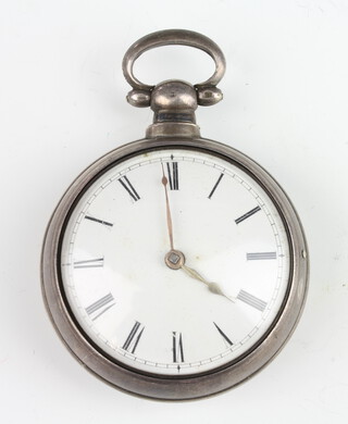 A George IV silver keywind pocket watch, the movement inscribed William Holgate Wigan 