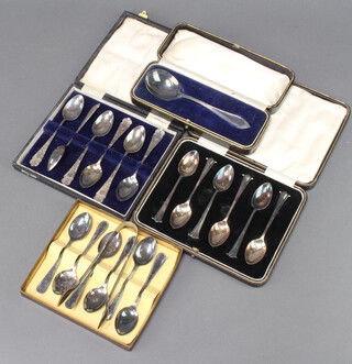 Four cased plated sets 