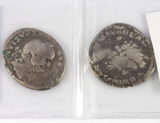 Two Roman silver Denarius coins 
