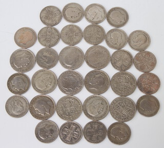 A collection of pre-1947 silver coins, 382 grams 